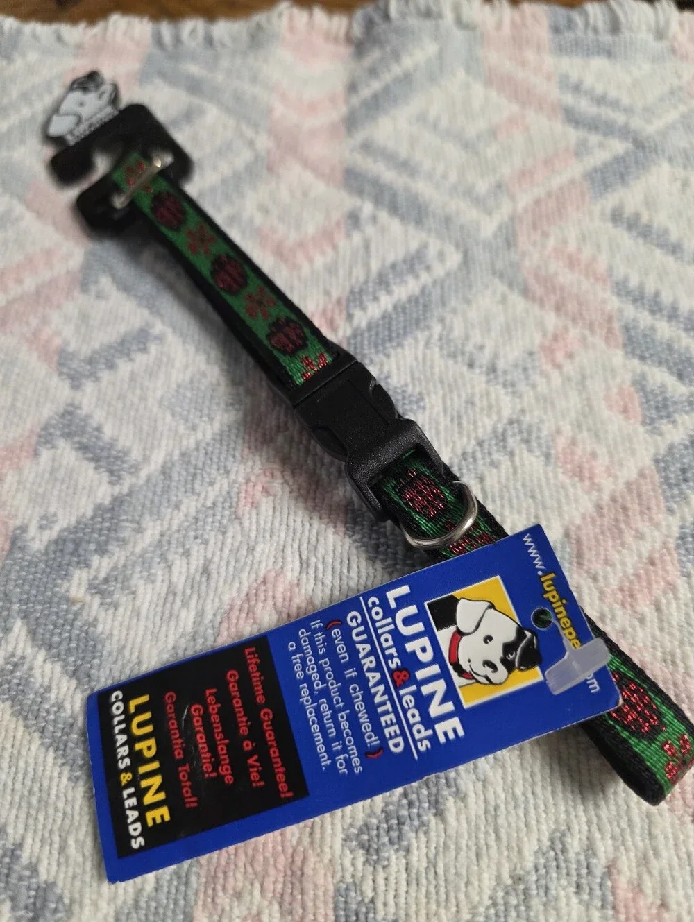 Lupine Ladybugs Dog Collar